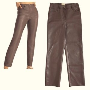 Aritzia Wilfred High Rise Melina Leather Pant